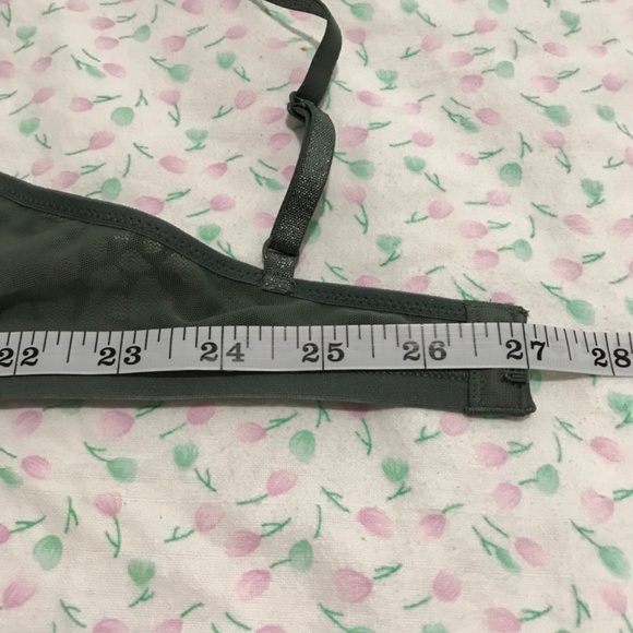 NWT Aerie Sparkly Bralette M Island Breeze Royal Palm Green - Picture 11 of 12